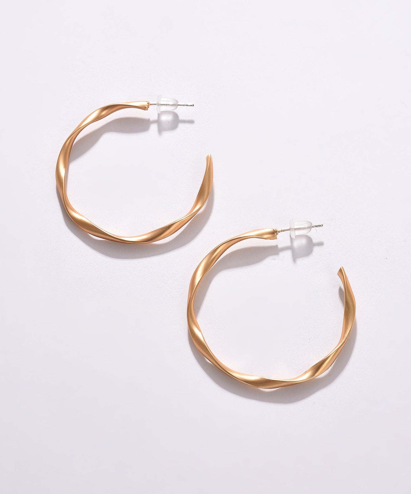 Pack of 2 Gold Plated Designer Hoop Earring