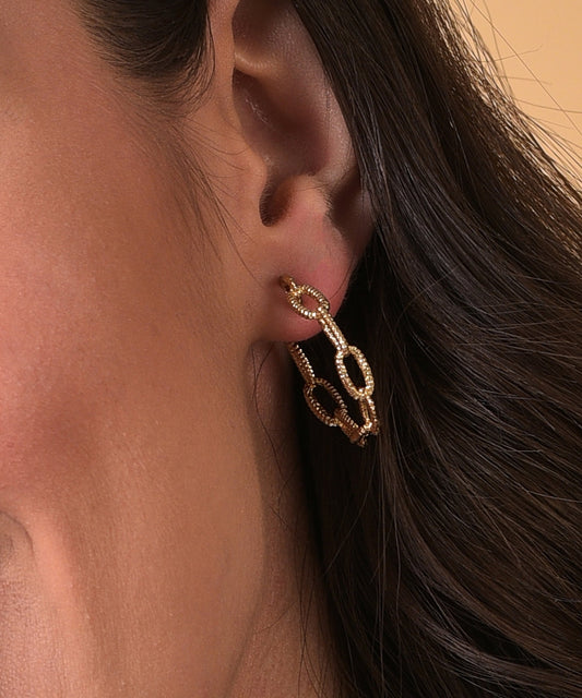 Pack of 2 Silver Plated Designer Hoop Earring