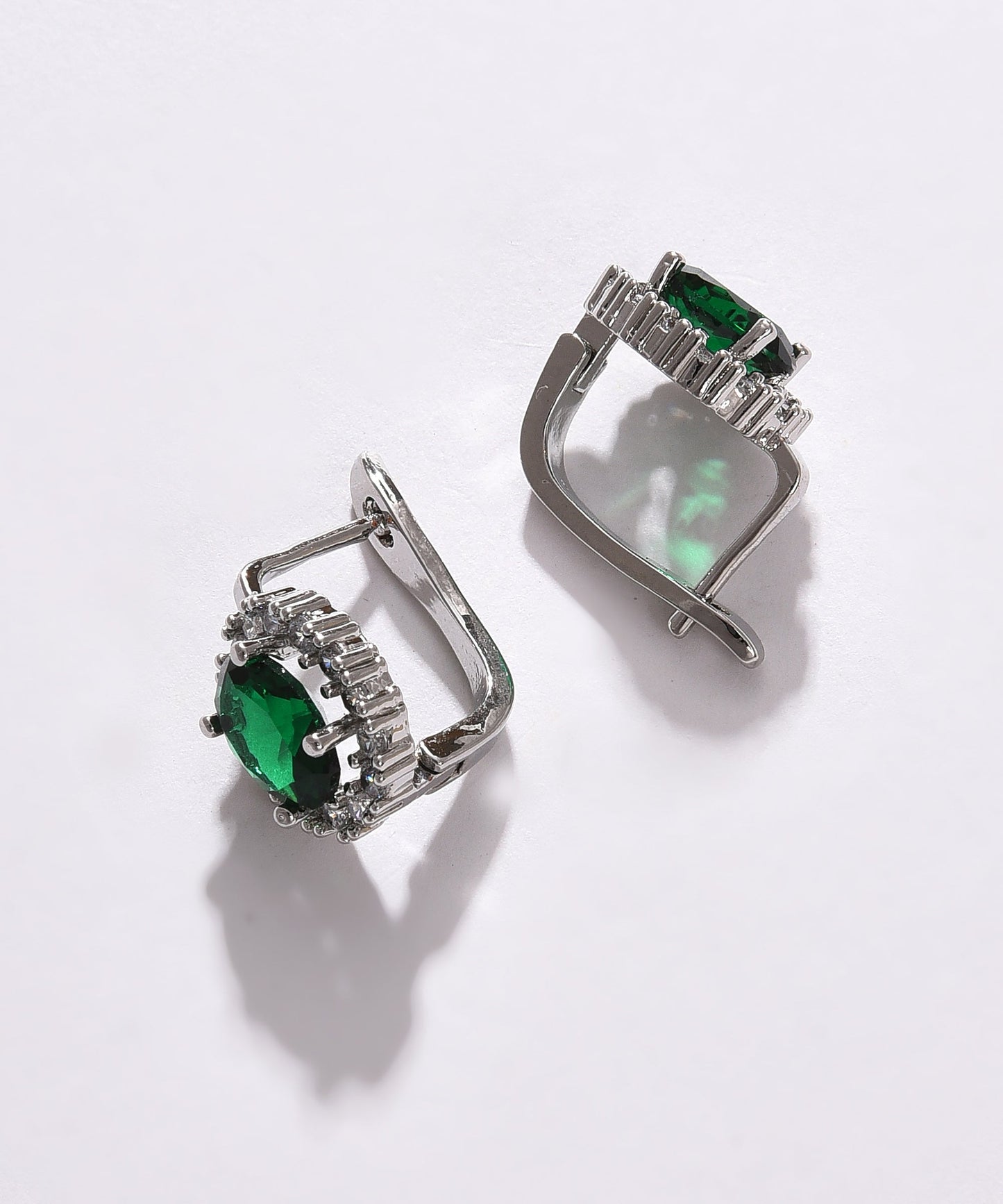 Pack of 2 Silver Plated American Diamond Stud