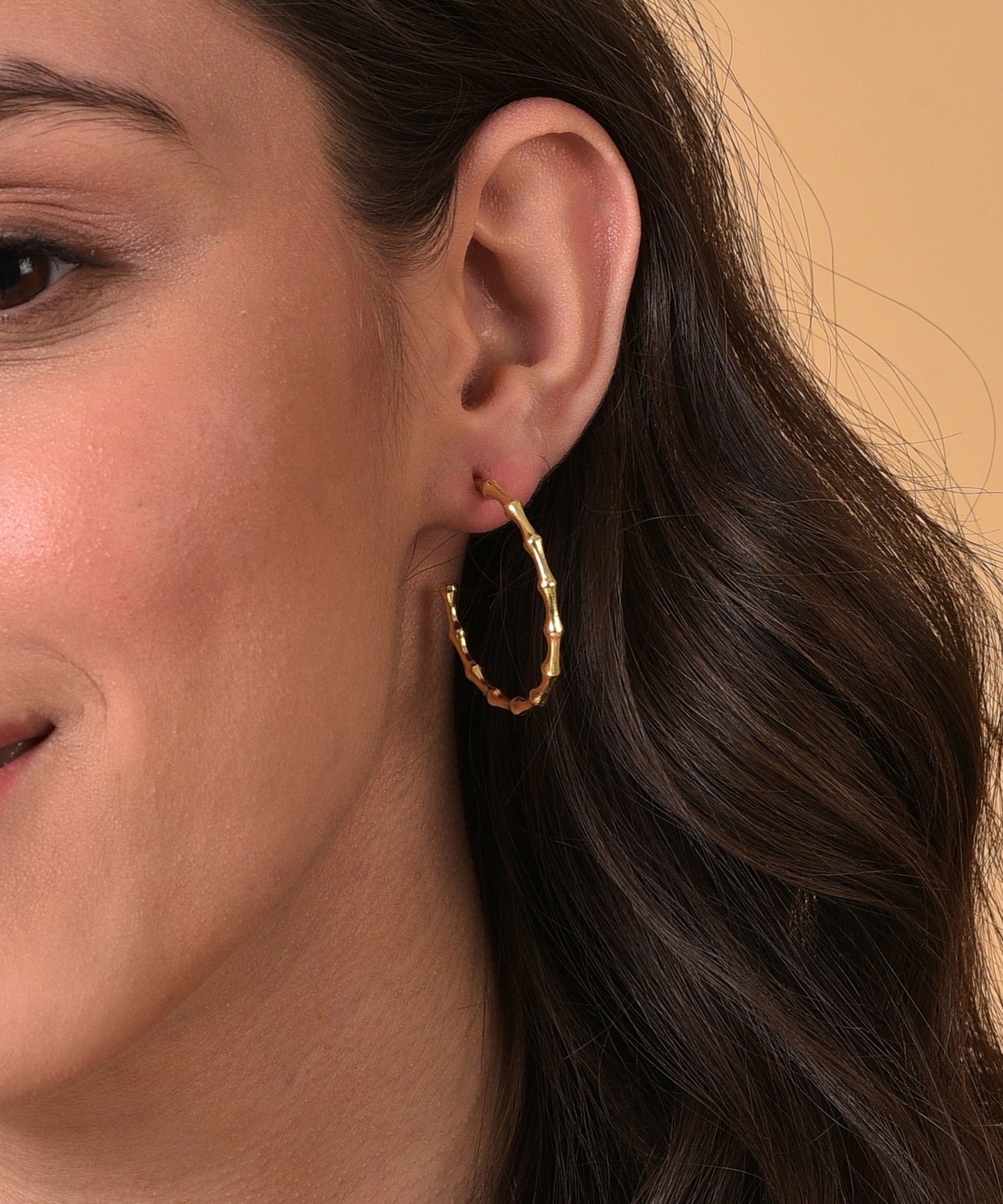 Pack of 2 Gold Plated Designer Hoop Earring