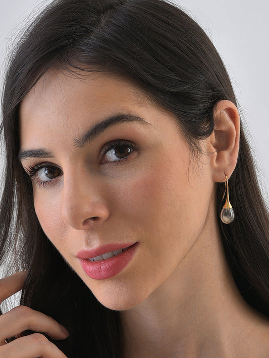 Gold Plated Designer Drop Earrings