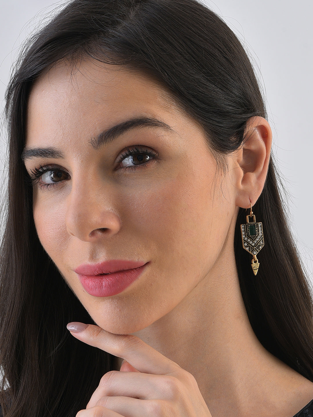 Silver Plated Designer Drop Earrings