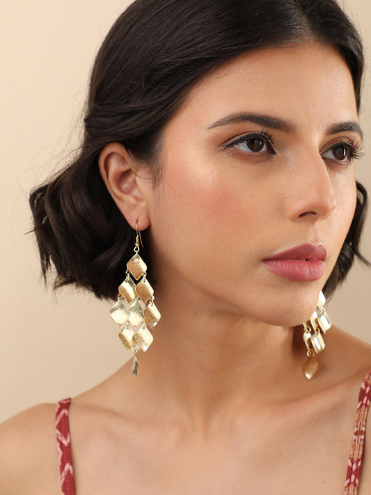 Gold Plated Designer Drop Earring