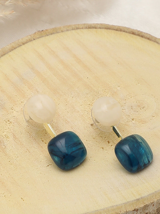 Silver Plated Designer Stone Stud