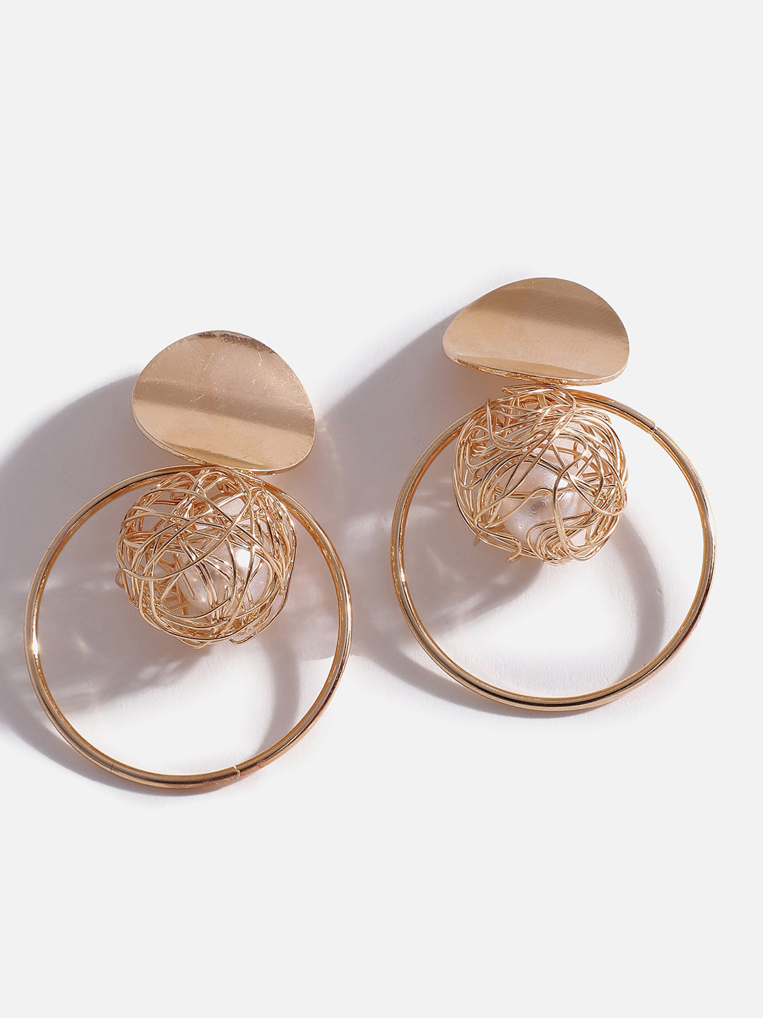 Gold Plated Designer Drop Earring