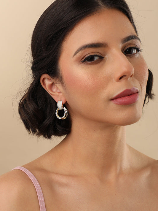 Gold Plated Designer Drop Earring