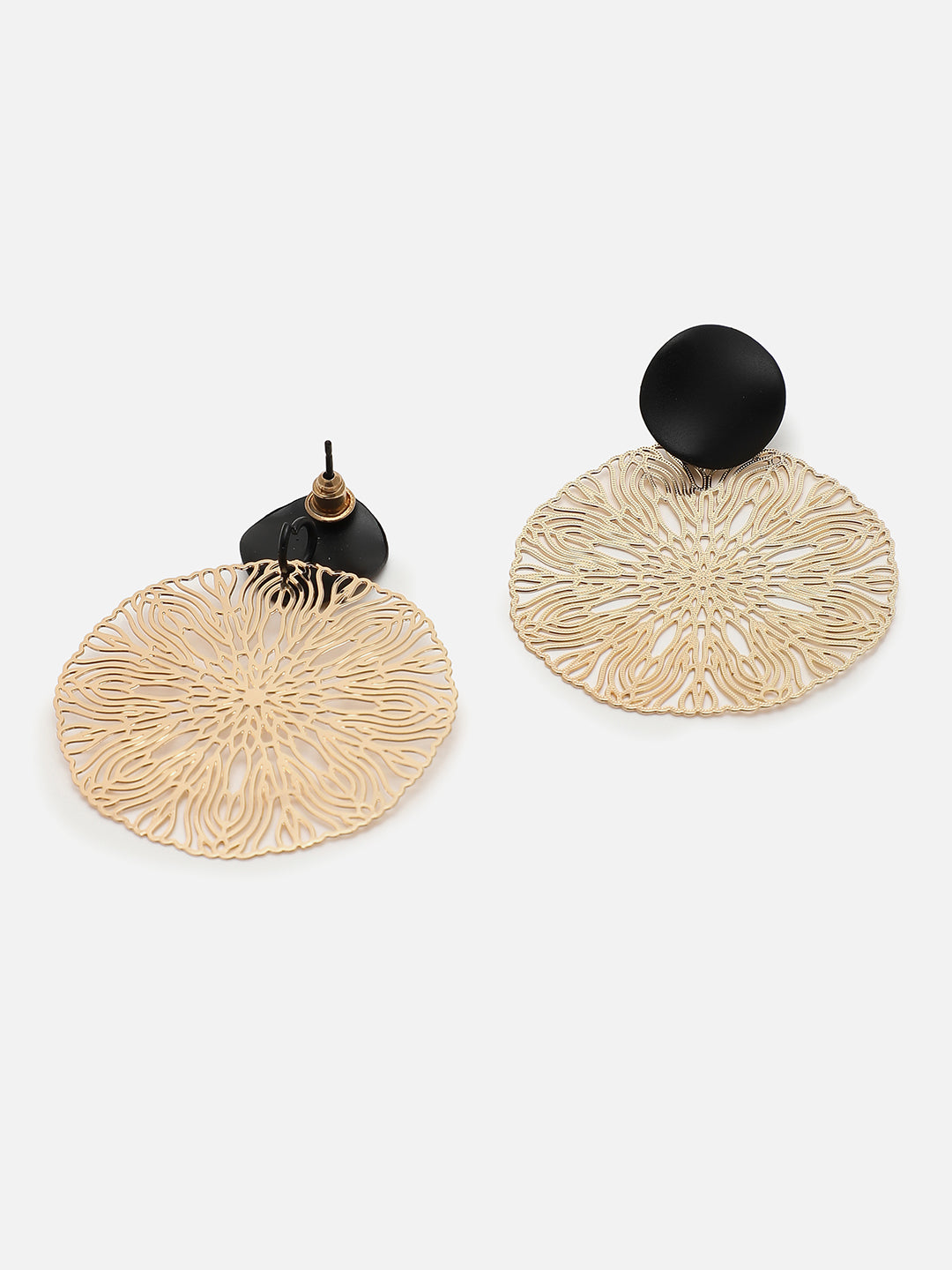 Gold Plated Designer Stone Drop Earring