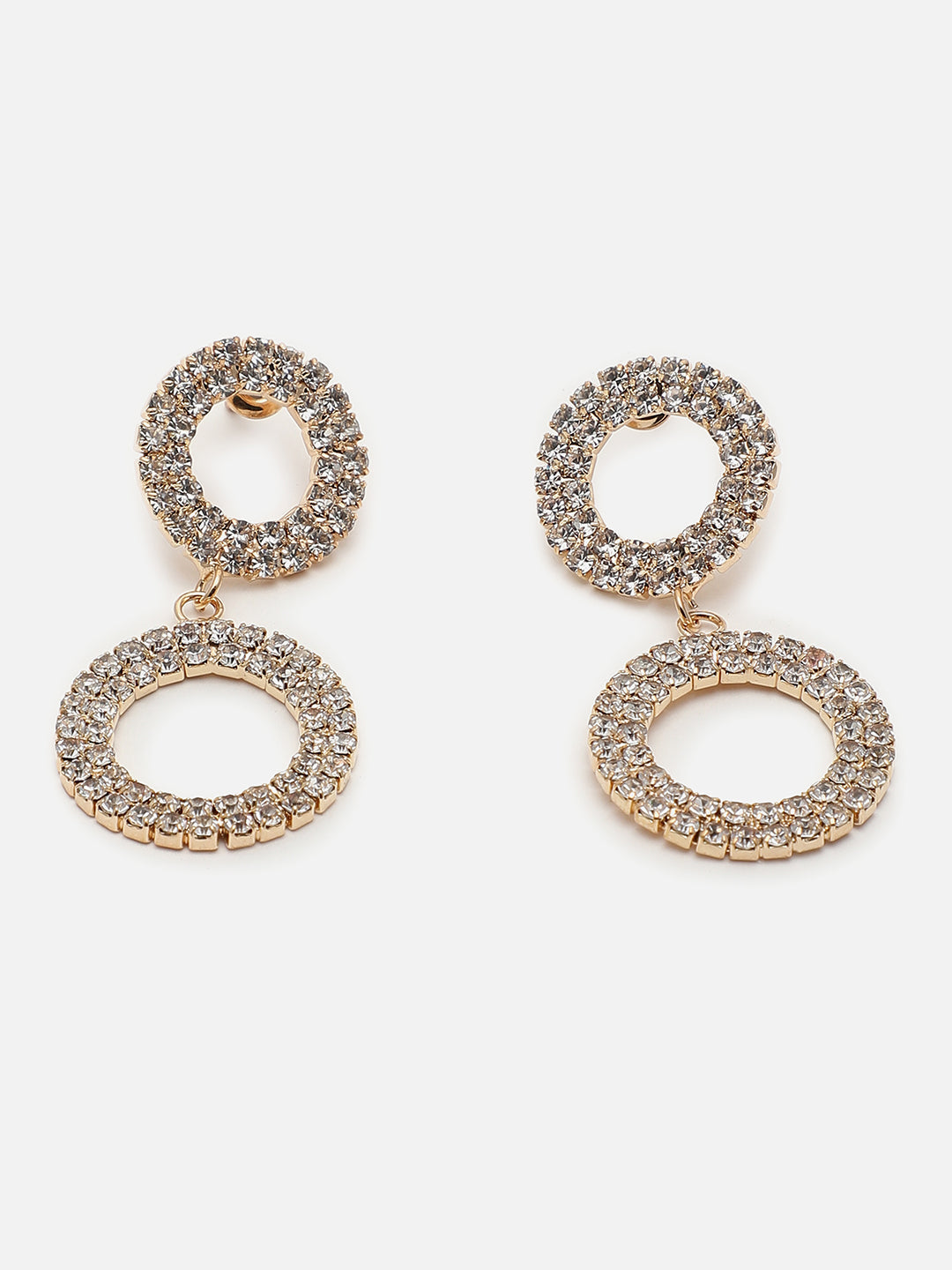 Silver Plated Designer Stone Drop Earring