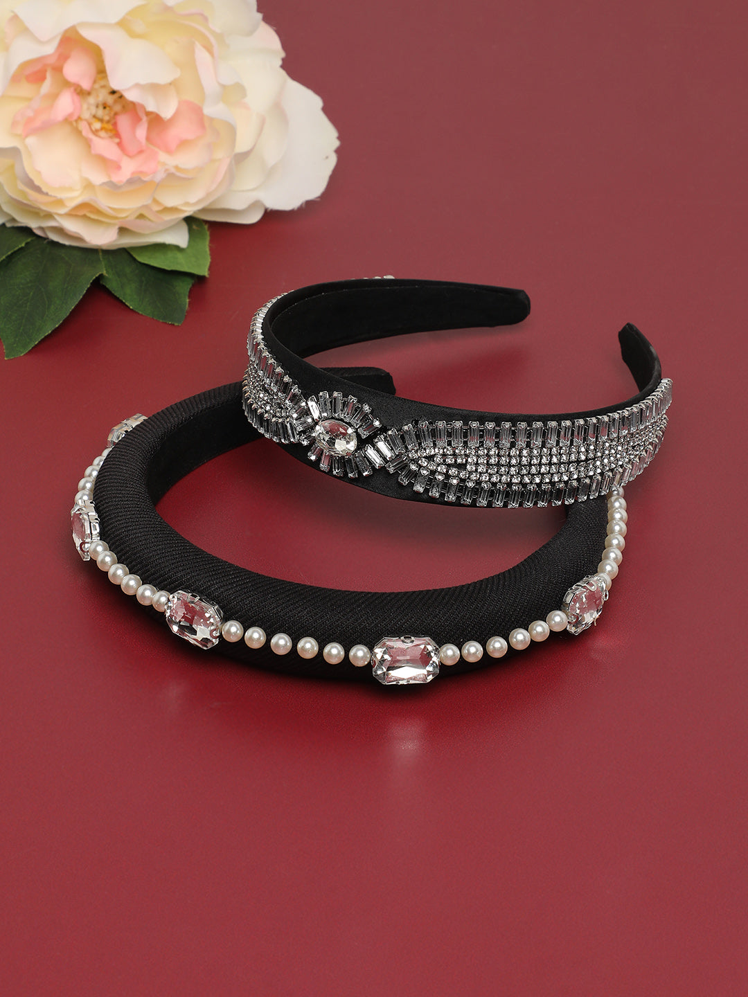 Set of 2 Embellished Hairbands