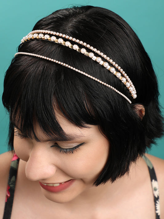 Set of 3 Beaded Hairbands