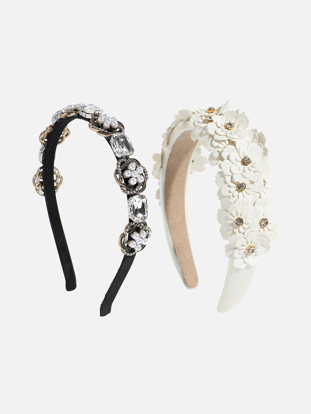 Gilded Elegance Set of 2 Embellished Hairband