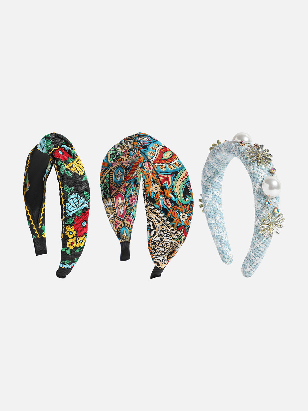 Set of 3 Beaded Hairband