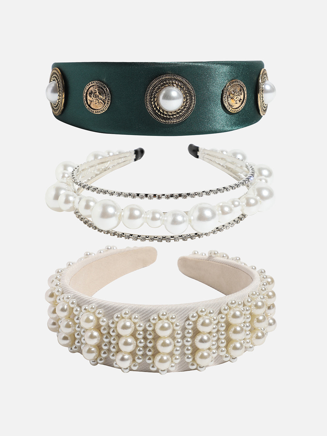 Set of 3 Embellished Hairband