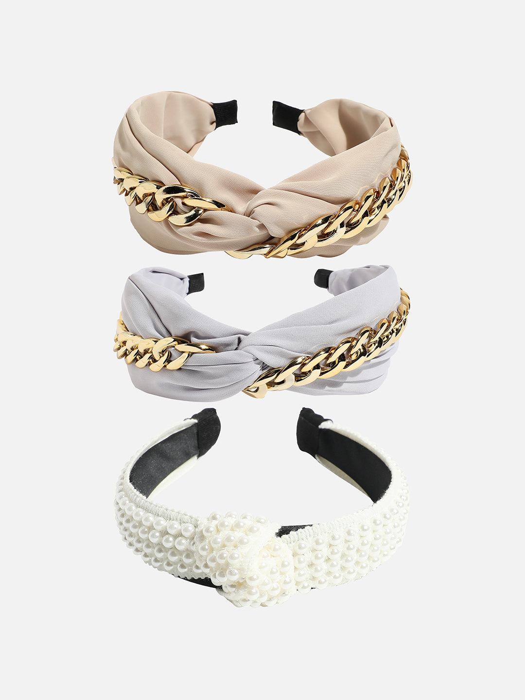 Elegant Extravaganza Set of 3 Embellished Hairband
