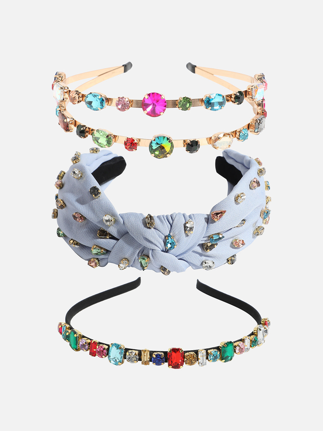 Retro Revival Set of 3 Beaded Hairband