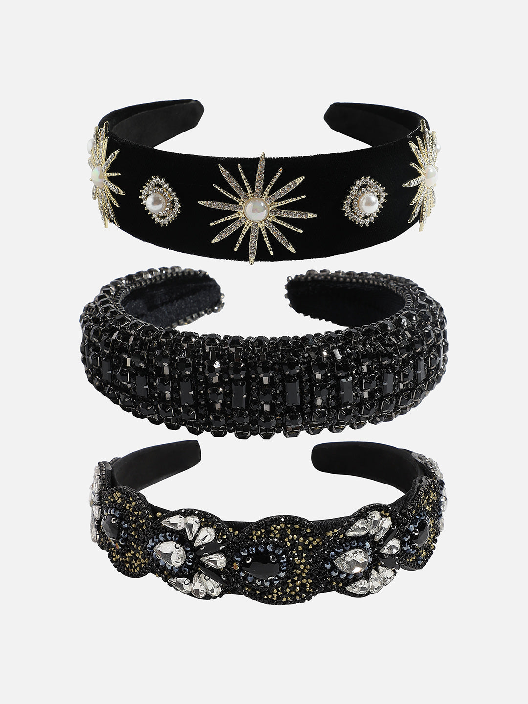 Set of 3 Embellished Hairband