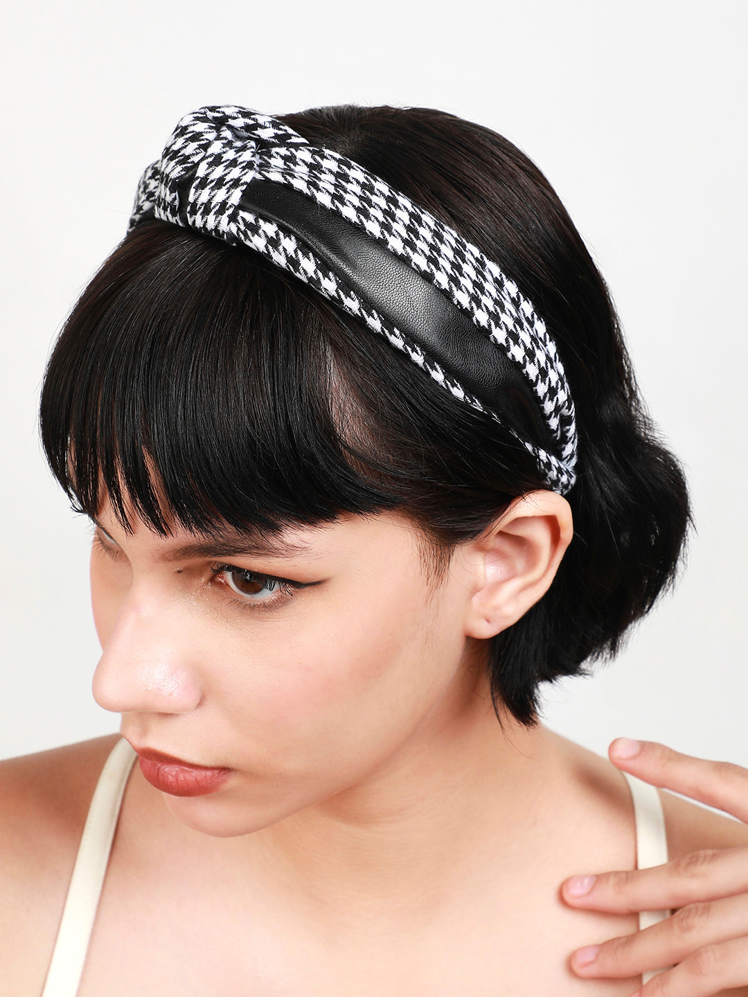 Checked Knotted Hairband