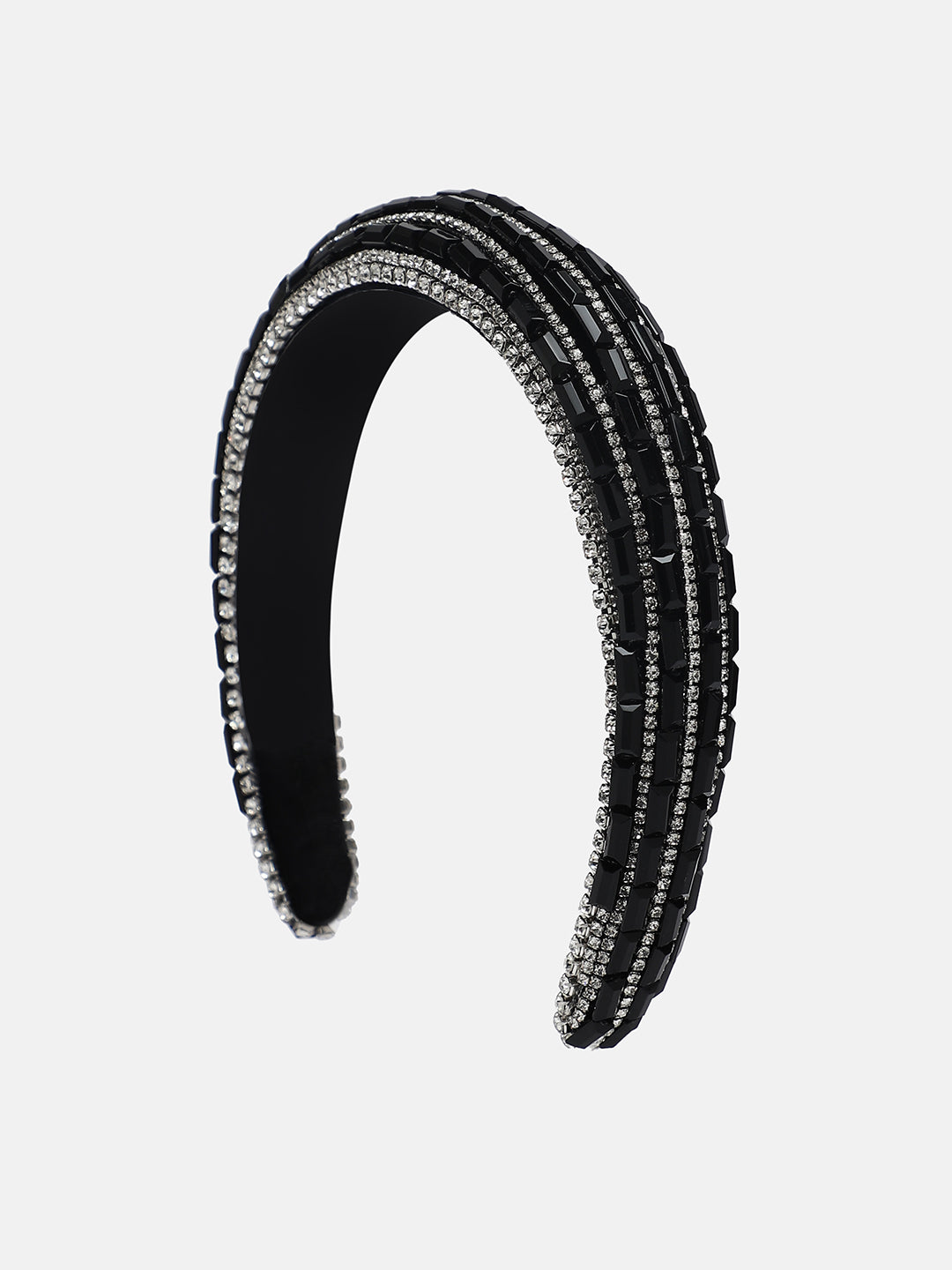 Women's The Embellish-Lined Hairband - Midnight Black