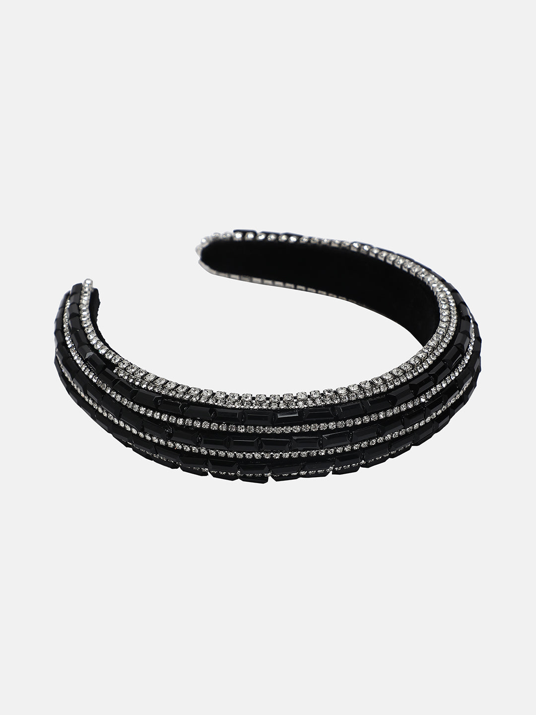 Women's The Embellish-Lined Hairband - Midnight Black