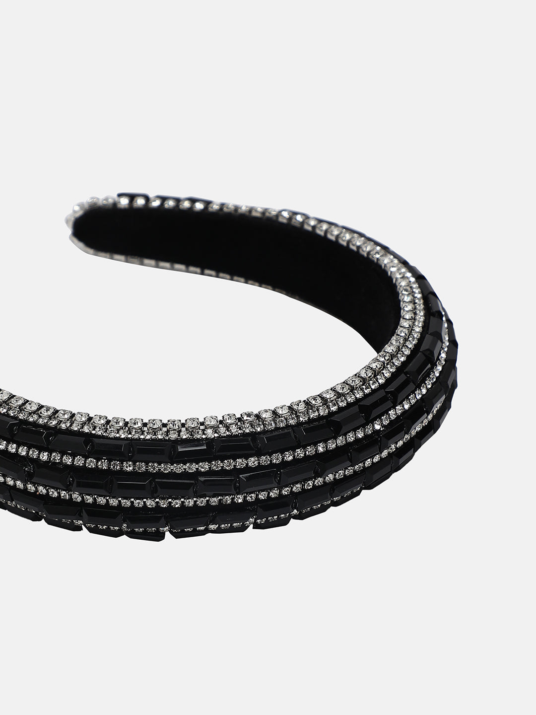 Women's The Embellish-Lined Hairband - Midnight Black