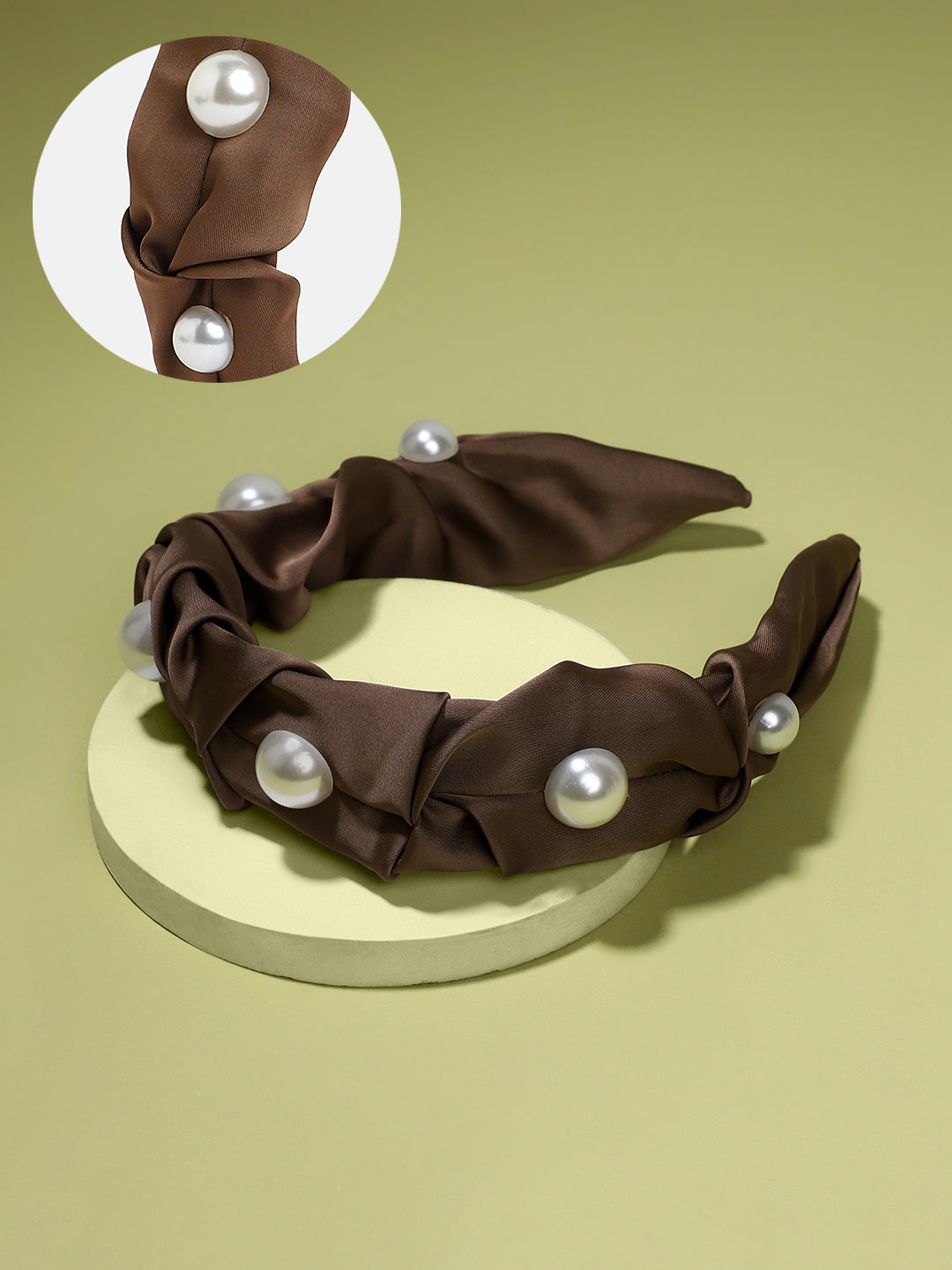 Women's The Ruched Hairband - Olive Green