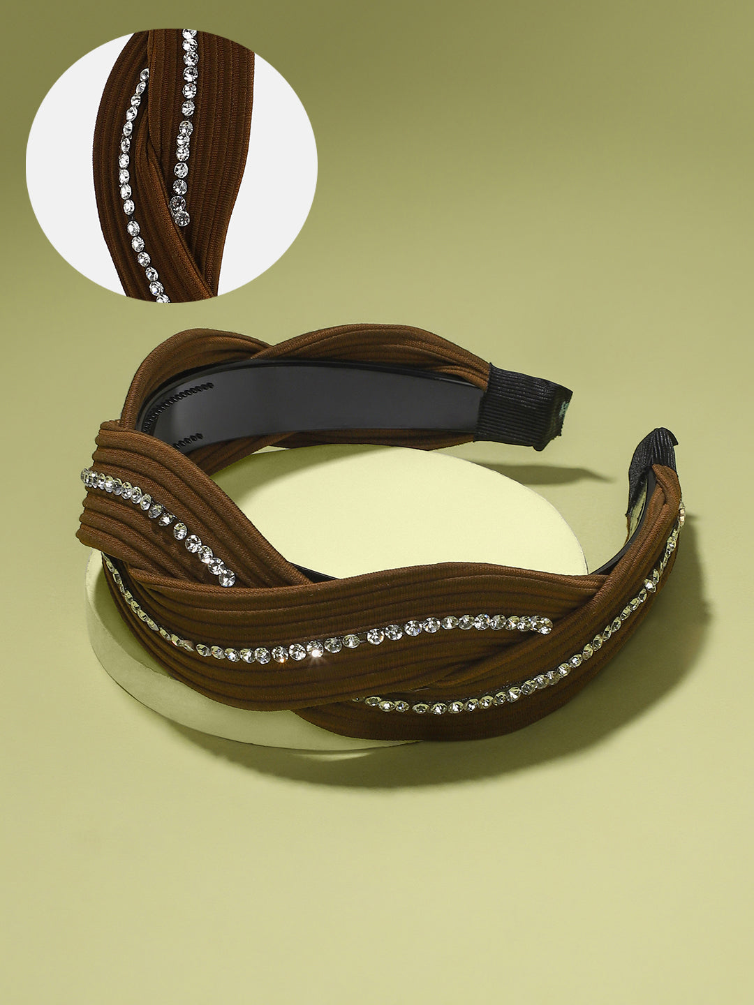 Women's The Embellish-Twist Hairband - Chocolate Brown