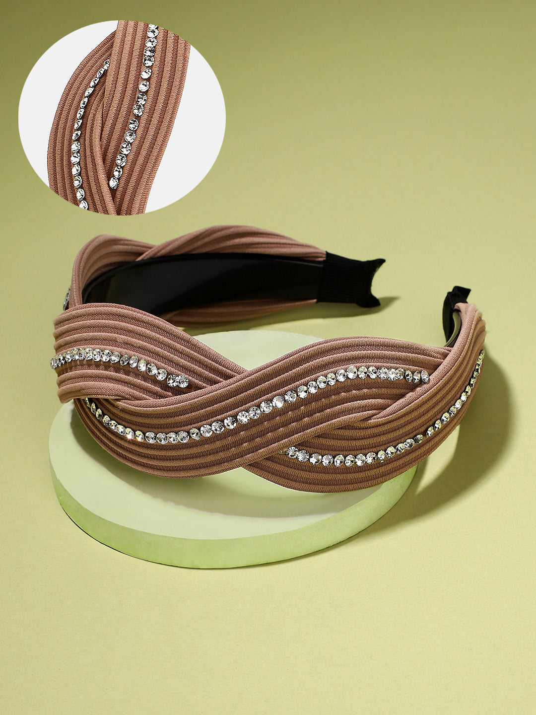 Women's The Embellish-Twist Hairband - Camel Beige