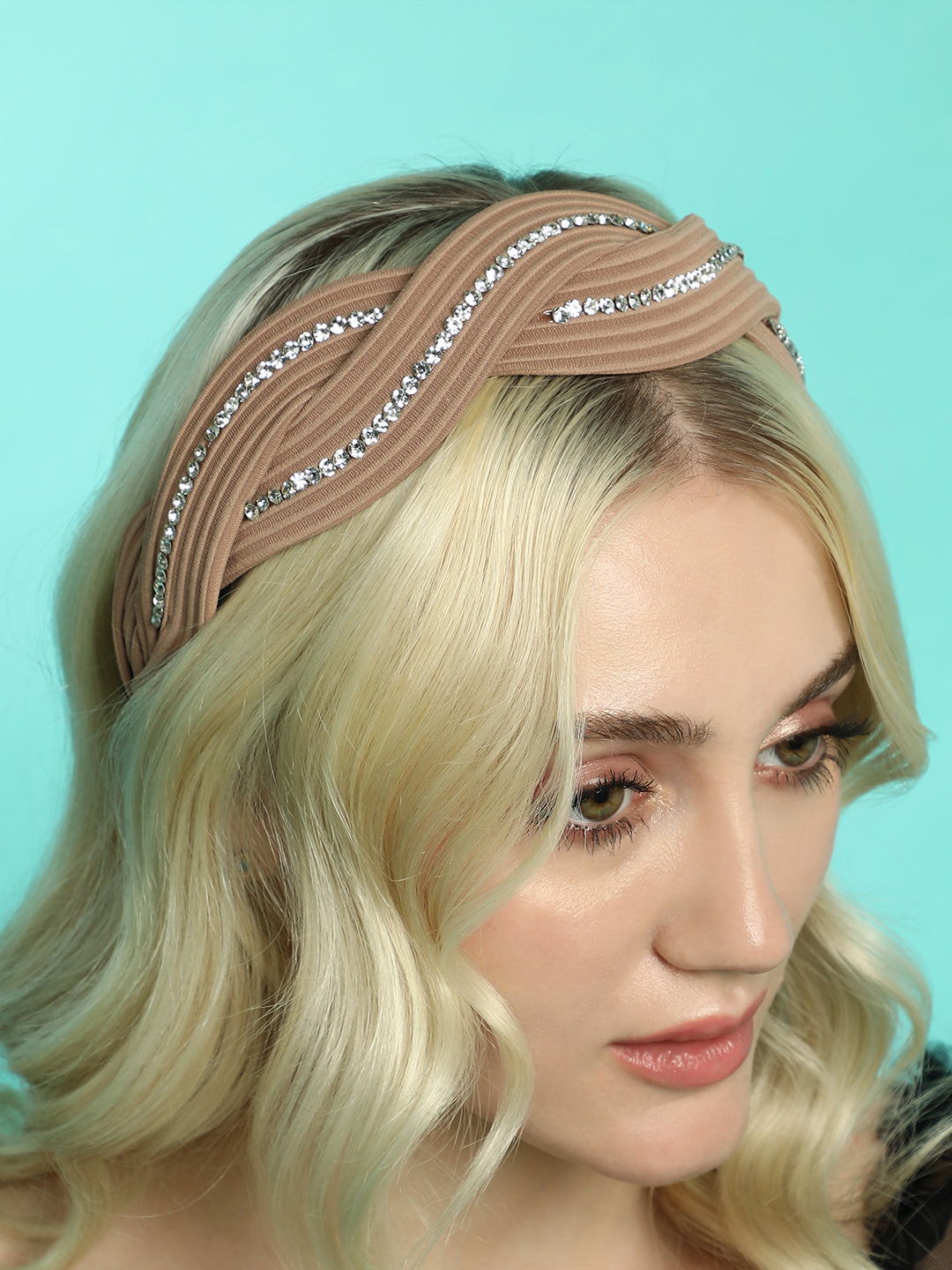Women's The Embellish-Twist Hairband - Camel Beige