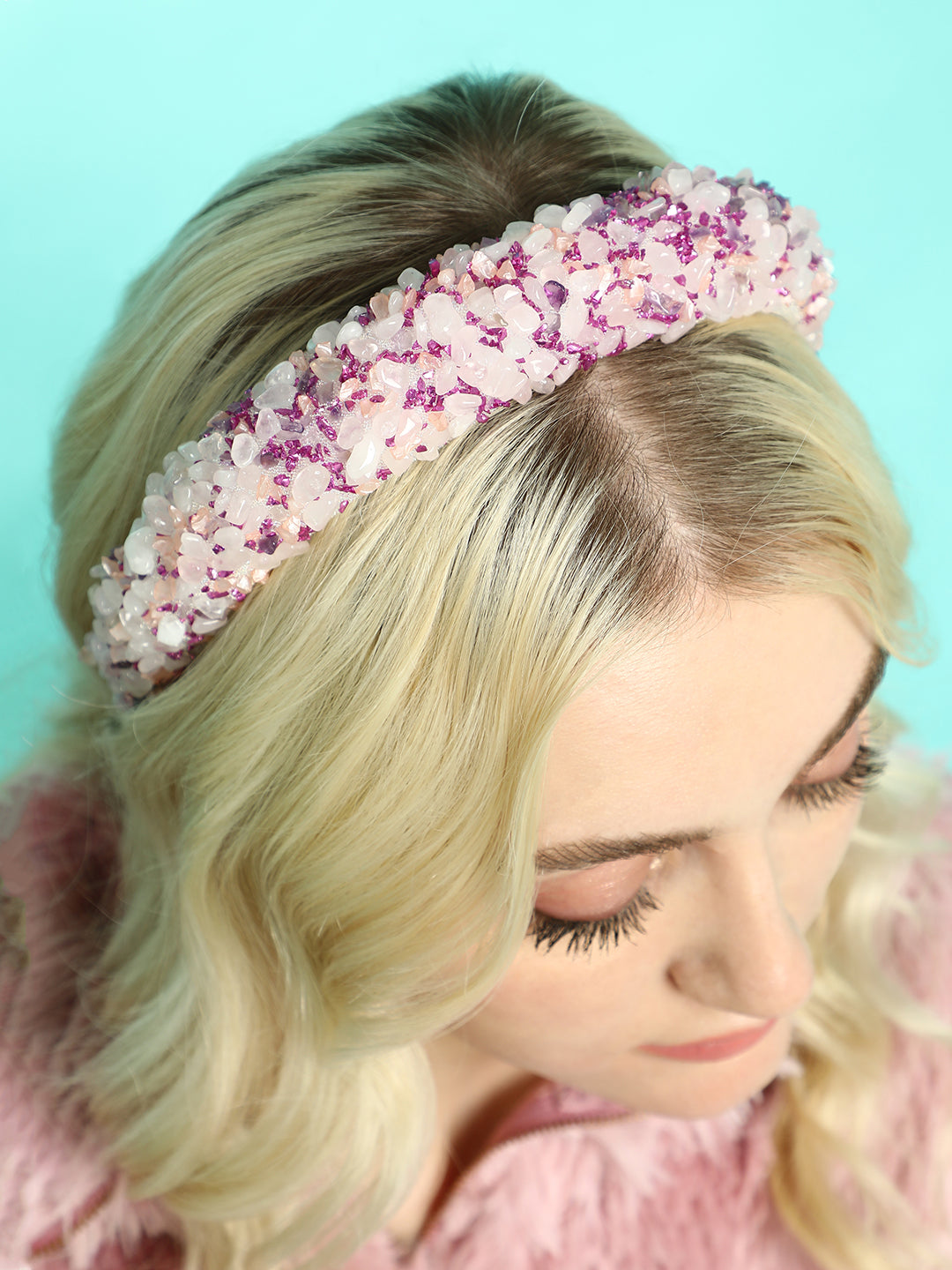 Women's The Cluster Hairband - Peach Pink