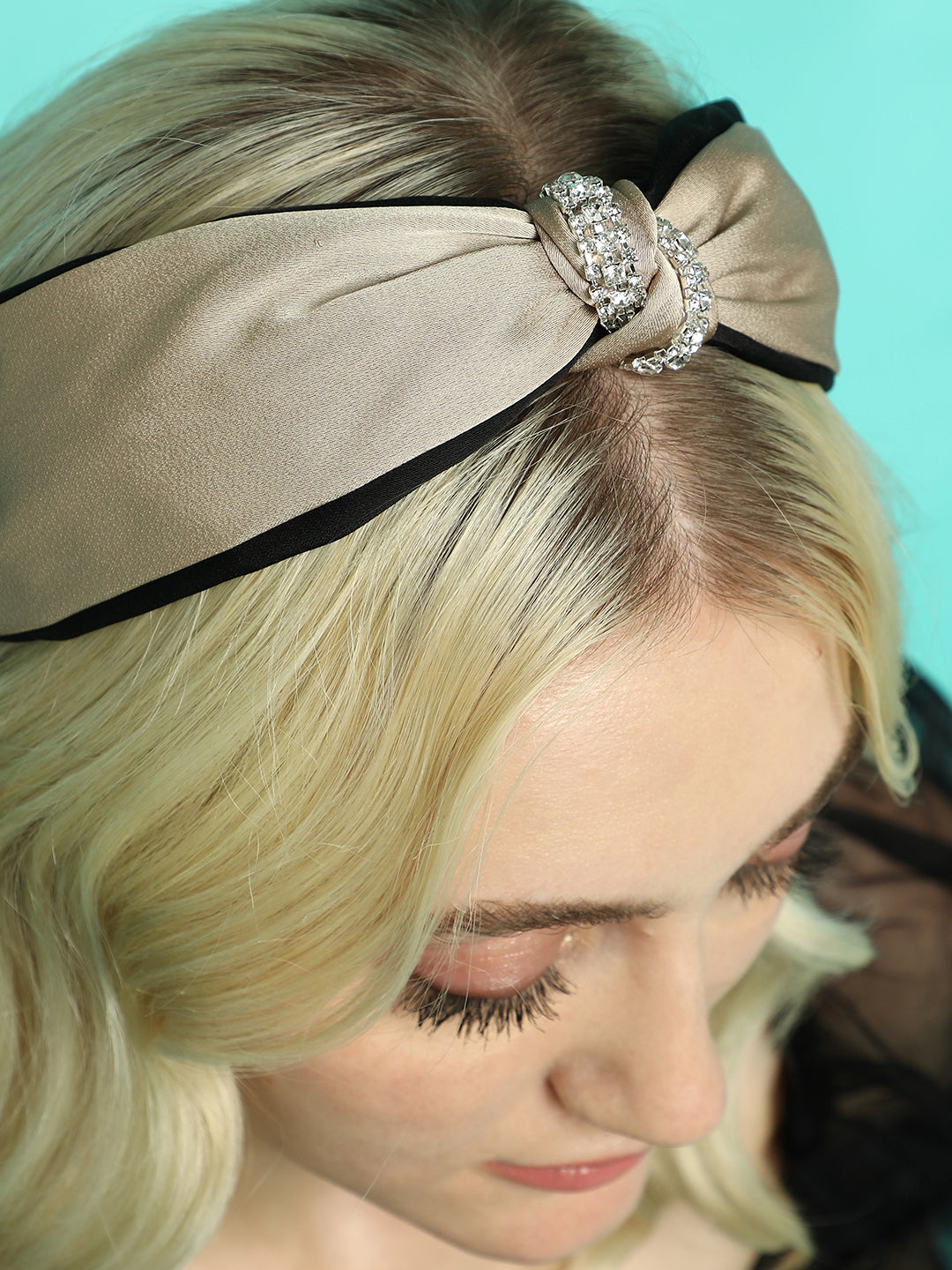 The Bijou Bow Hairband - Antique Gold-SOHIBD6120