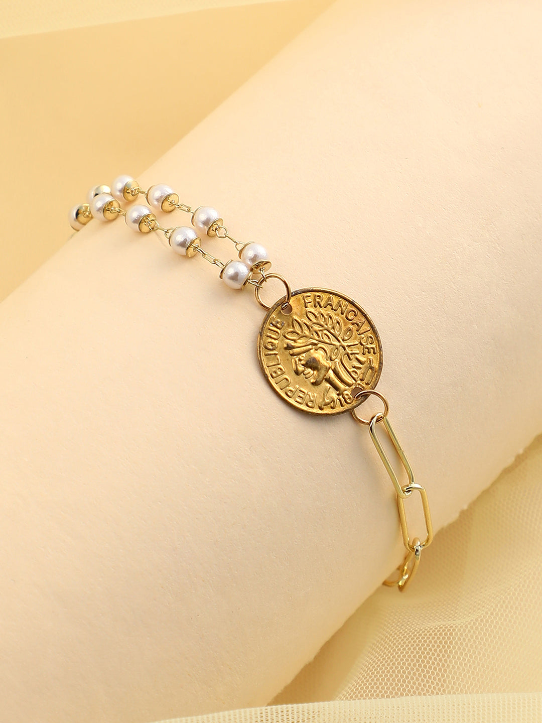 The Monnaie Chainlink Bracelet - California Gold-SOHIBR6191