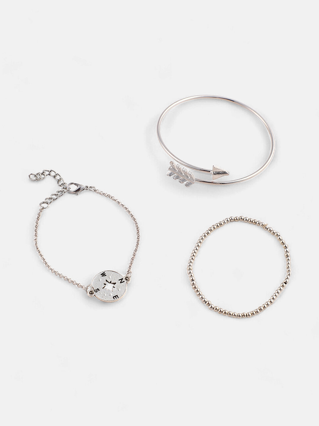The Sailor's Multi-Layer Bracelet - Metallic Silver-SOHIBR6200