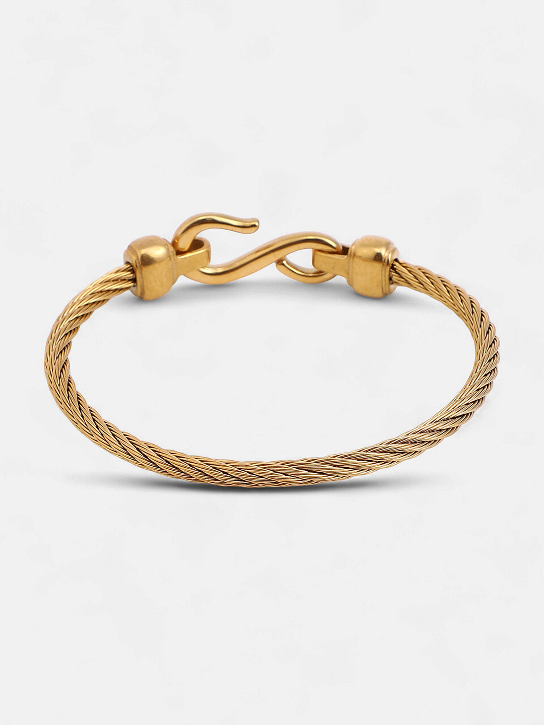 The Twisted-Hook Bangle Bracelet - California Gold