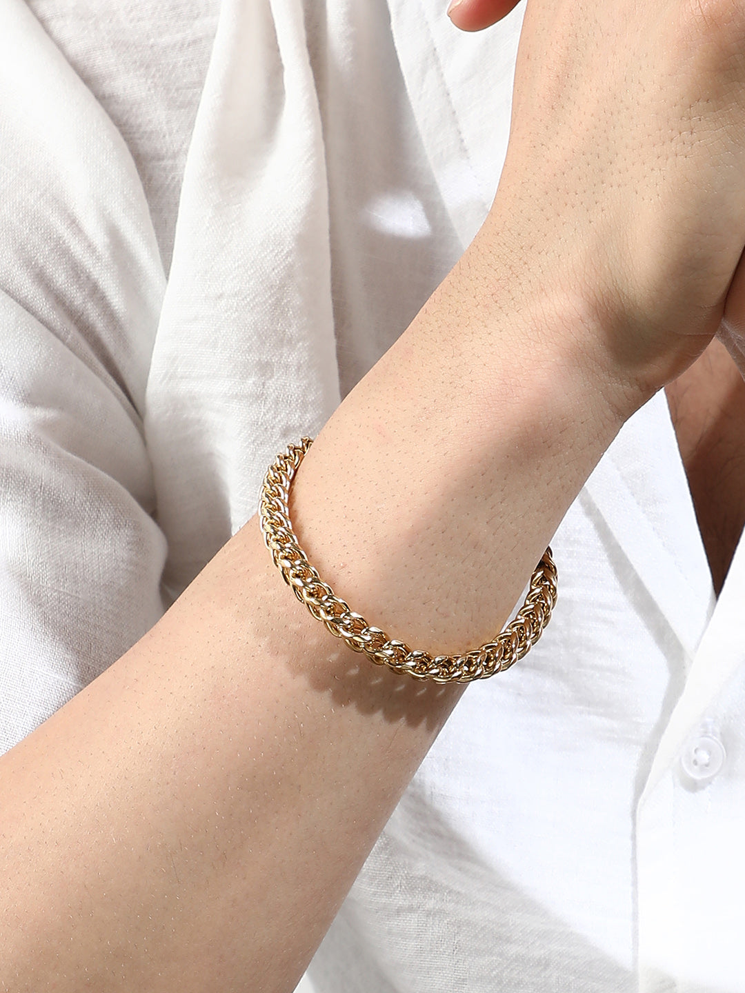 The Mesh-Link Chain Bracelet - California Gold