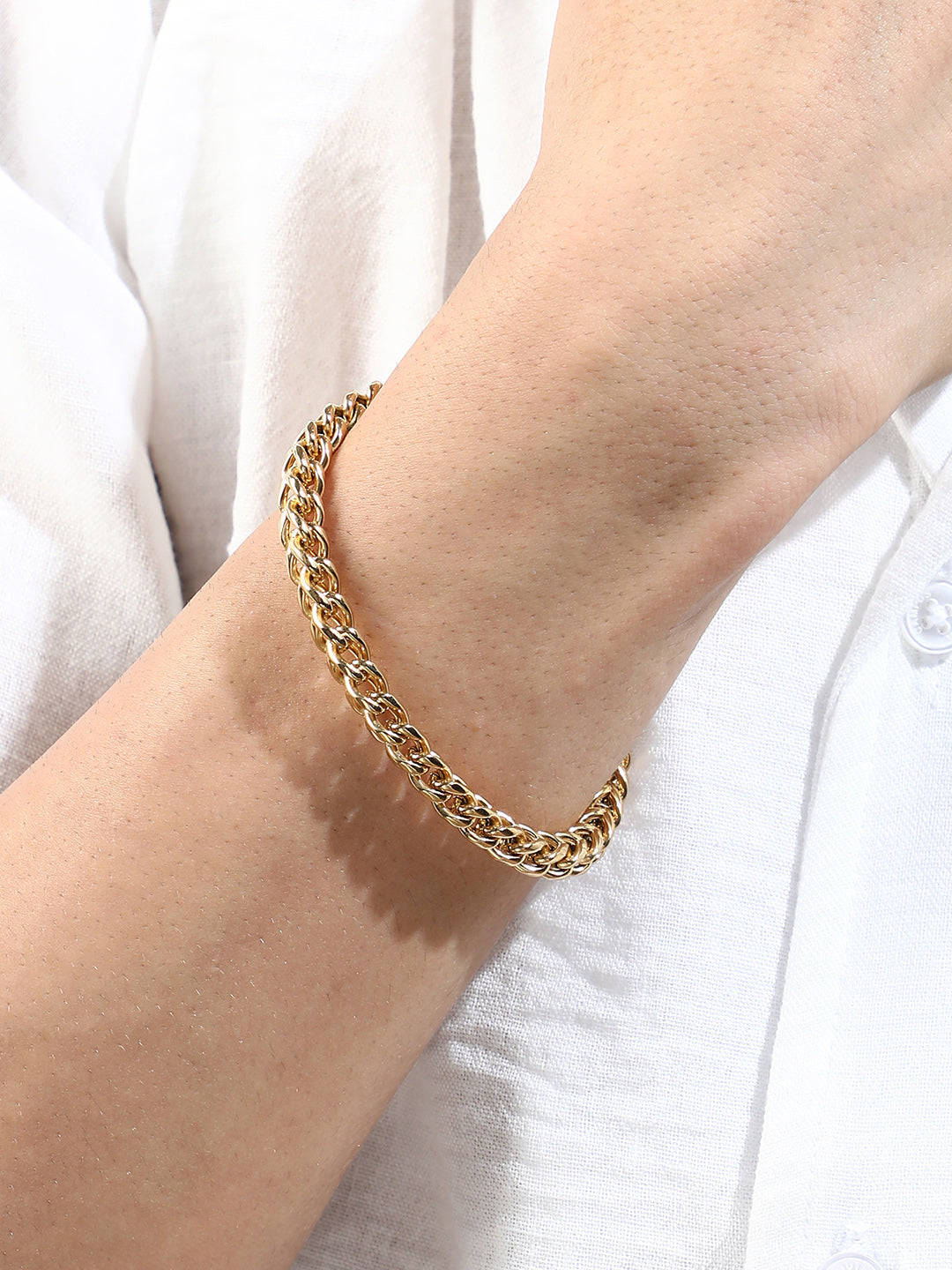 The Mesh-Link Chain Bracelet - California Gold