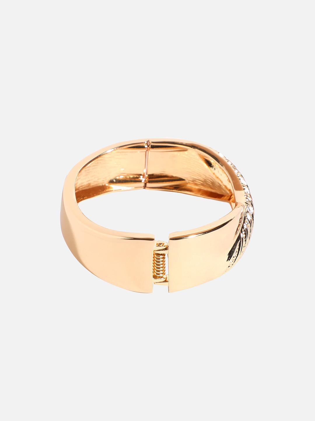 Gold-Plated Studded Bangle-Style Bracelet