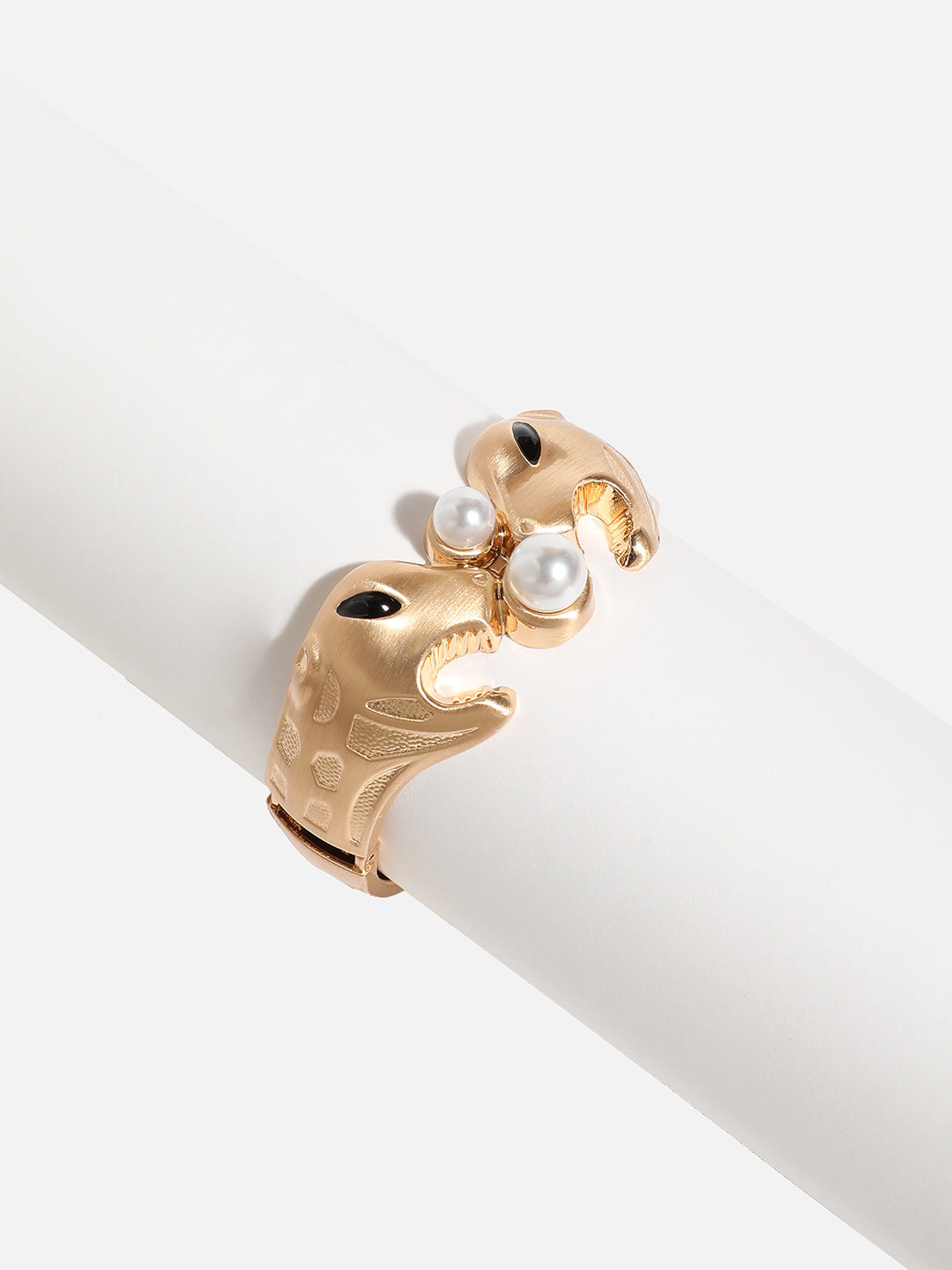 Gold-Plated Beaded Cuff Bracelet