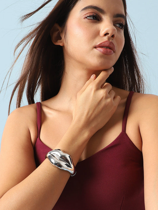 Silver-Plated Kada Bracelet