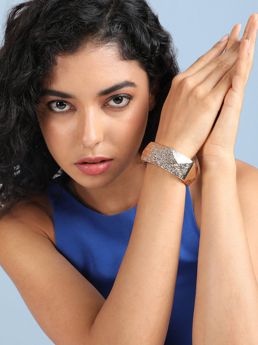 Gold-Plated Bangle-Style Bracelet