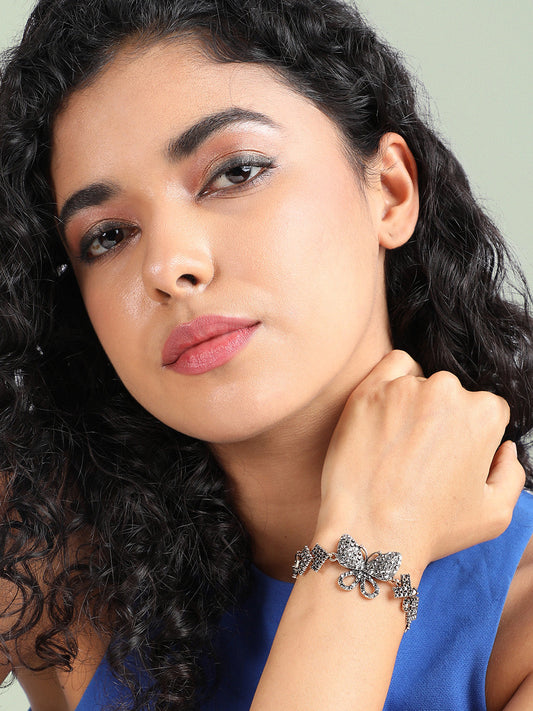 Gold-Plated Butterfly Link Bracelet