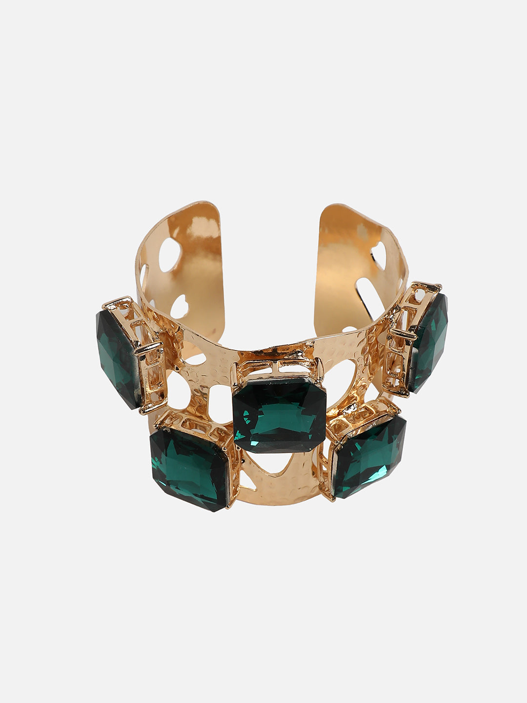 Gold-Plated Artificial Stones Bracelet