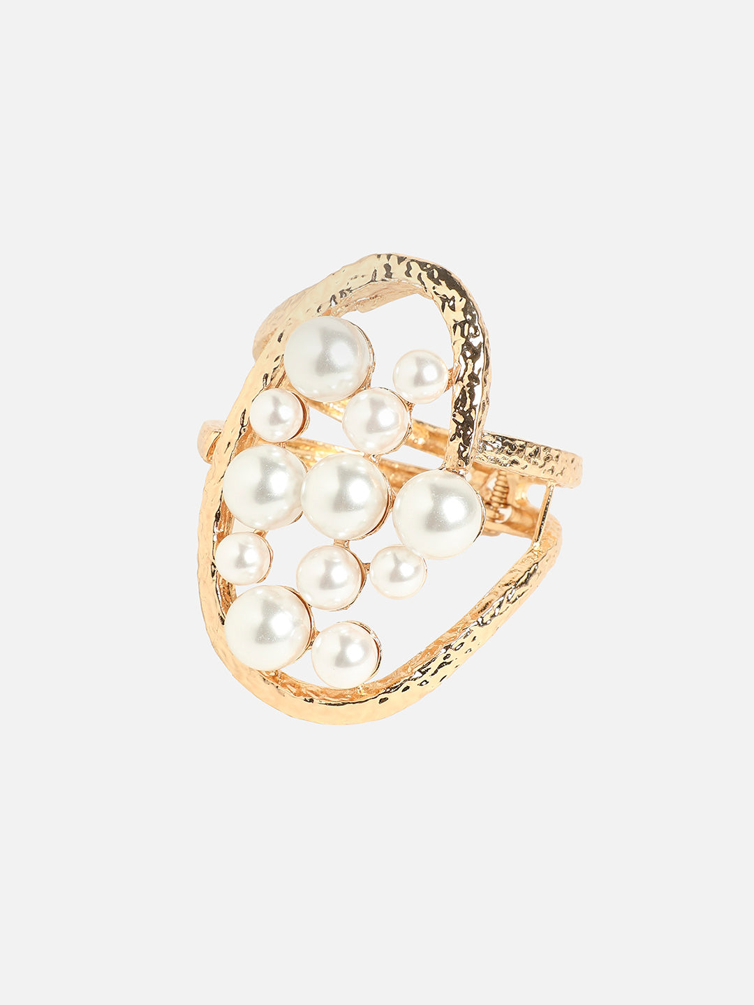 Silver-Plated Pearls Beaded Opulent Odesse Wraparound Bracelet