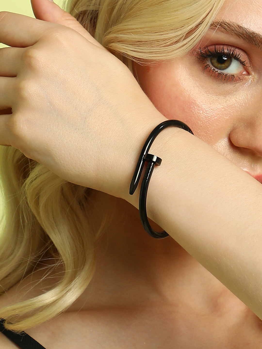 The Screw Bangle Bracelet - Onyx Black-SOHIBR8815