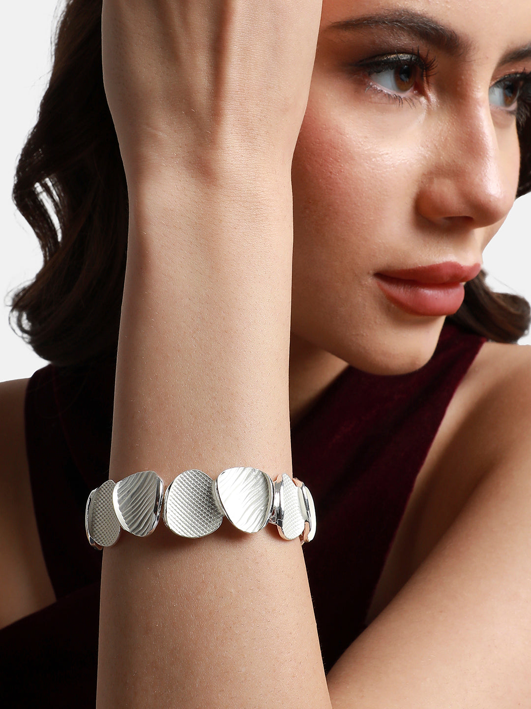 Silver-Plated Kada Bracelet