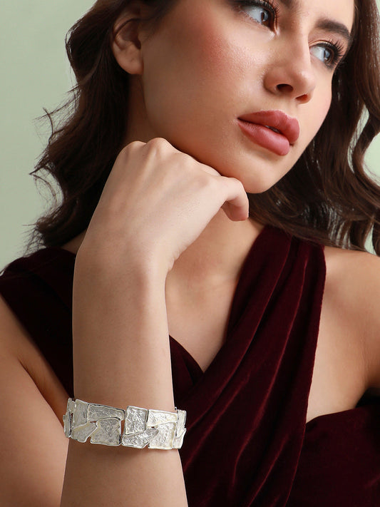 Silver-Plated Kada Bracelet