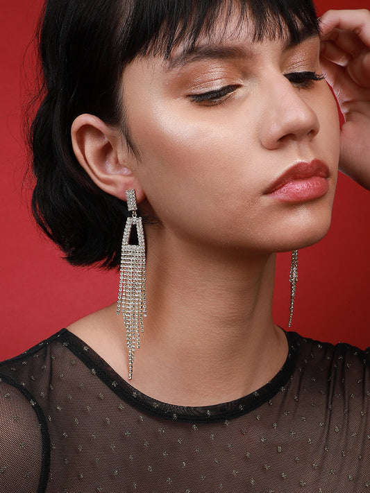 Pack Of 2 Gold-Plated Contemporary Drop Earrings