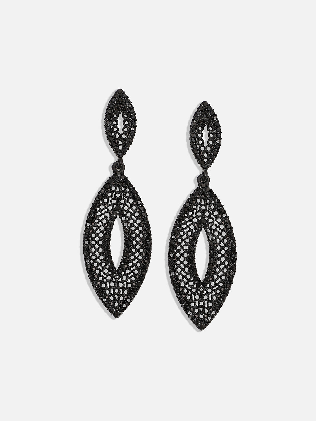 Set Of 2 Gold-Plated Contemporary Drop Earrings