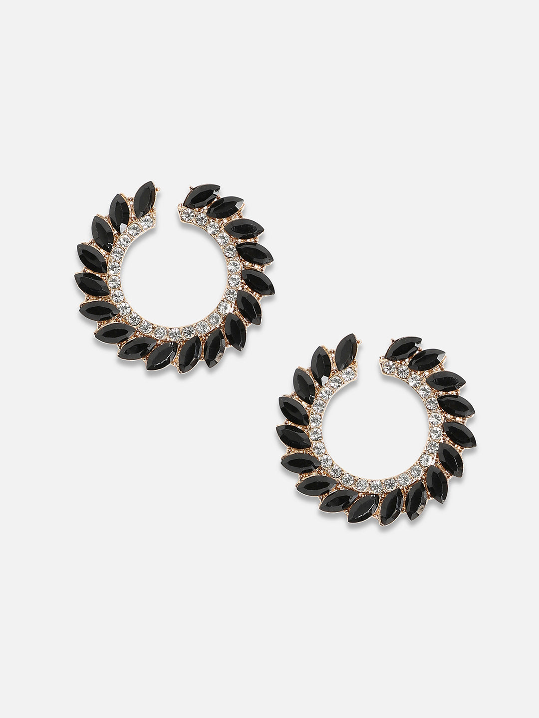 Set Of 2 Silver-Plated Contemporary Studs Earrings