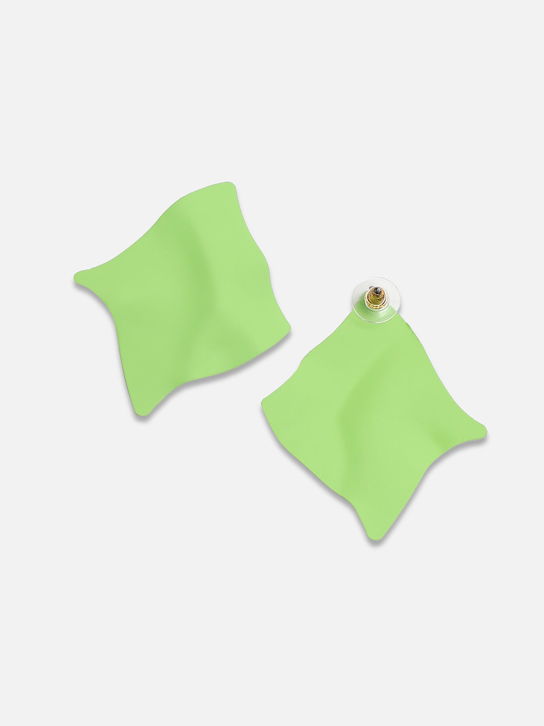 Set of 2 Gold Plated Contemporary Drop Earrings