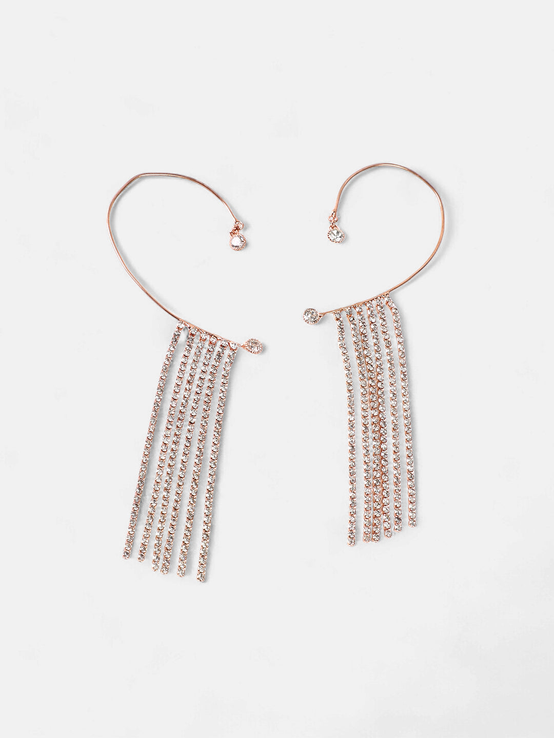 The Cristal Cuff Earrings - Crystal Silver-SOHIER6130